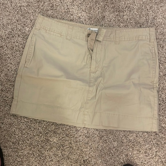 Vintage Gap Khaki Mini Skirt Sz 16 - Picture 1 of 3